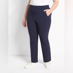 NEW Lane Bryant On-The-Go‎ Straight Pant in Navy Size 22